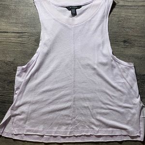 AE Studio Side Slit Cropped Tank Top - XS